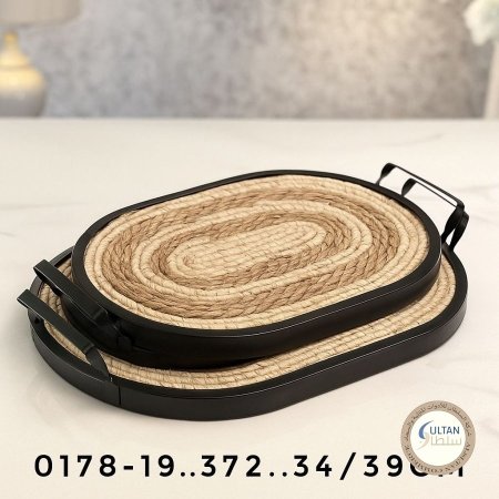 طقم صواني قش 2 قطعة